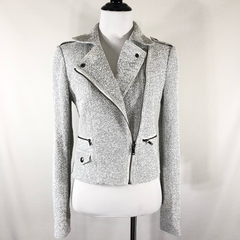 Banana Republic Zip Front Cropped Moto Jacket